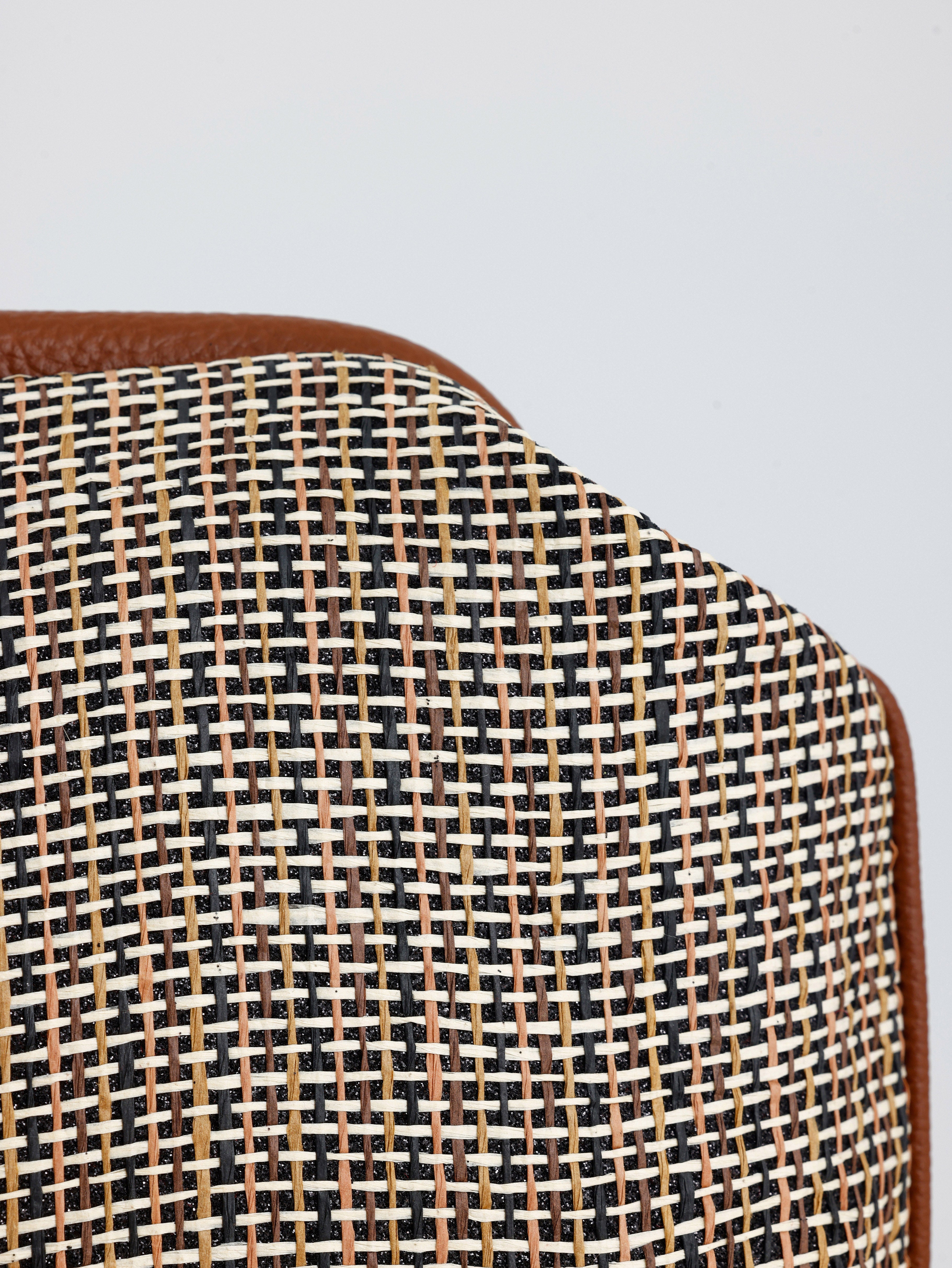 Heybes Kadın Çizgili Jüt Hasır Clutch El Çantası
