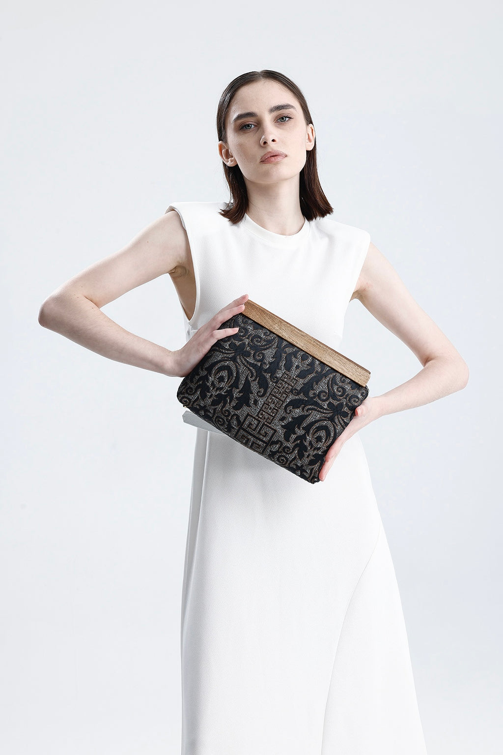 Heybes Kadın Otantik Desen Clutch Çanta