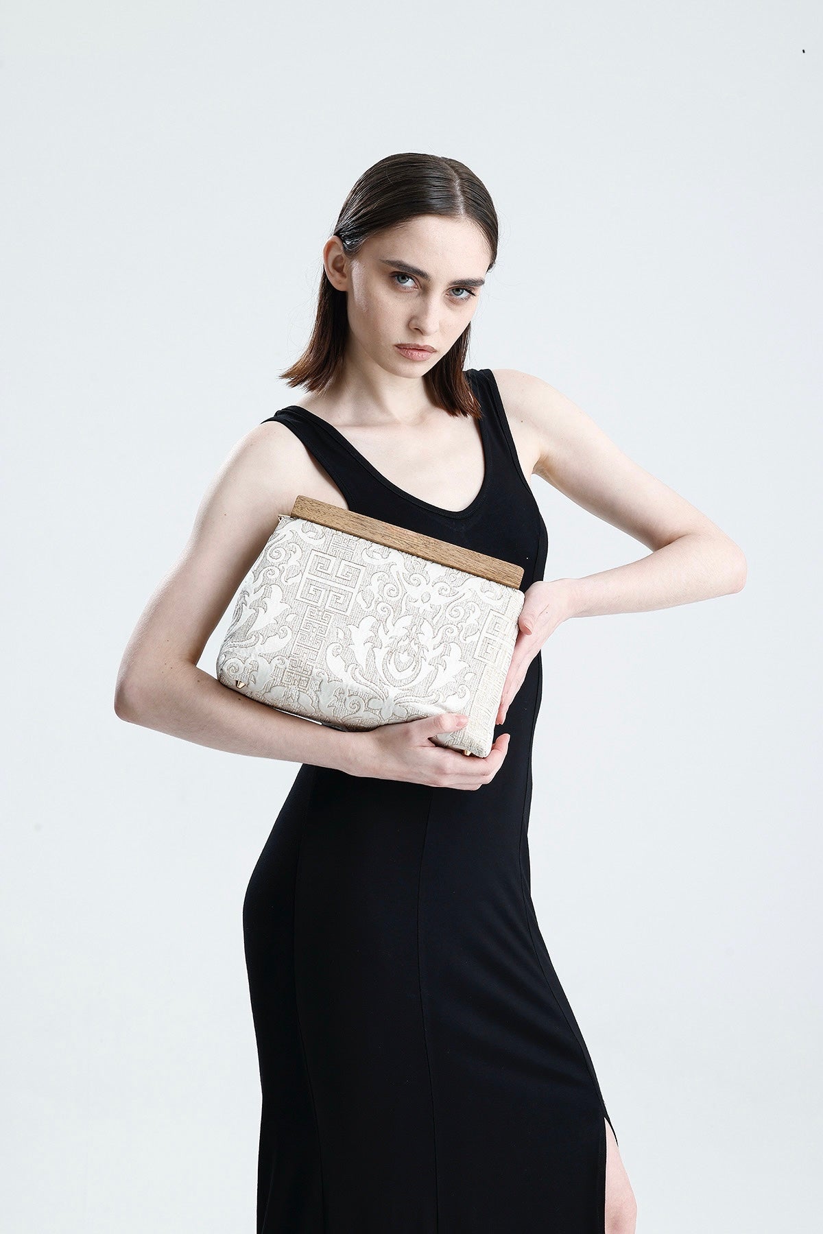 Heybes Kadın Otantik Desen Clutch Çanta