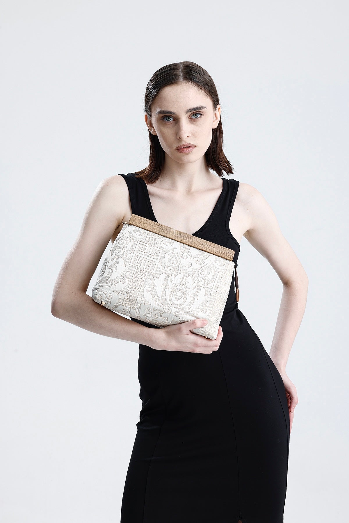 Heybes Kadın Otantik Desen Clutch Çanta