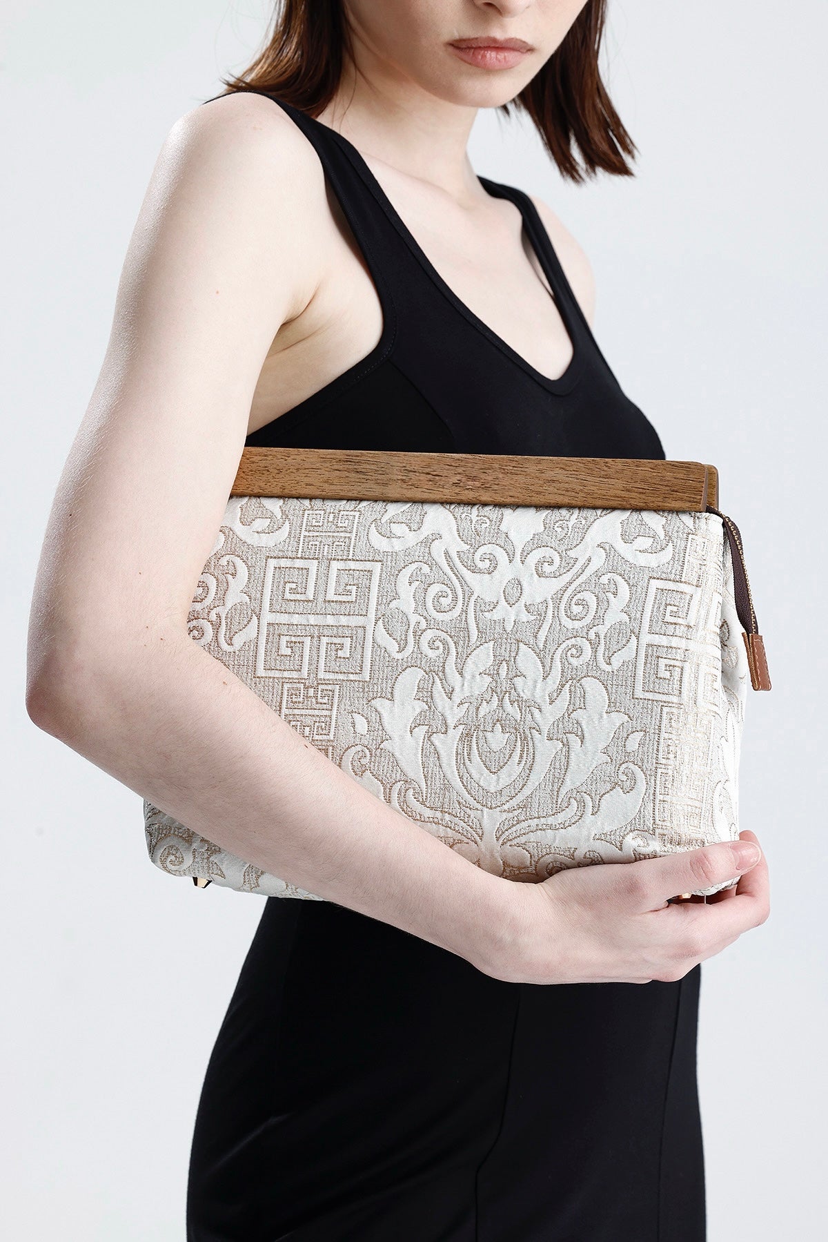 Heybes Kadın Otantik Desen Clutch Çanta