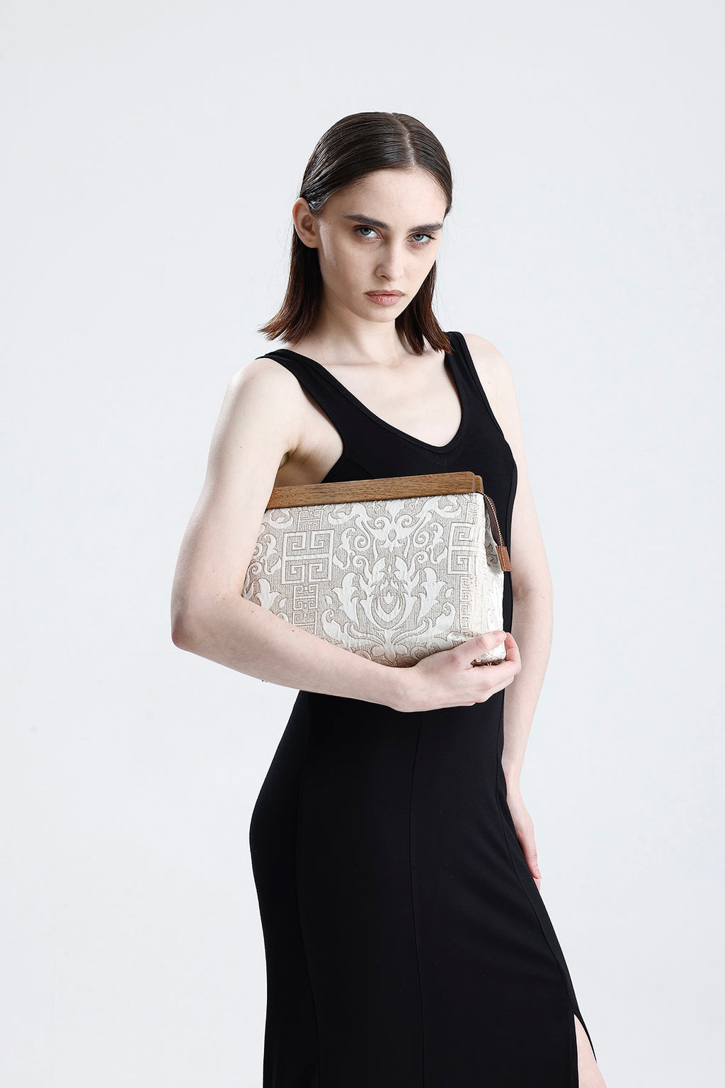 Heybes Kadın Otantik Desen Clutch Çanta