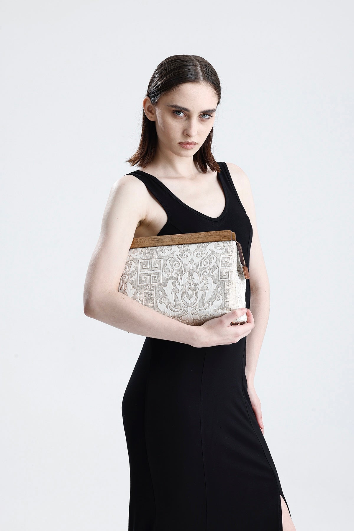 Heybes Kadın Otantik Desen Clutch Çanta