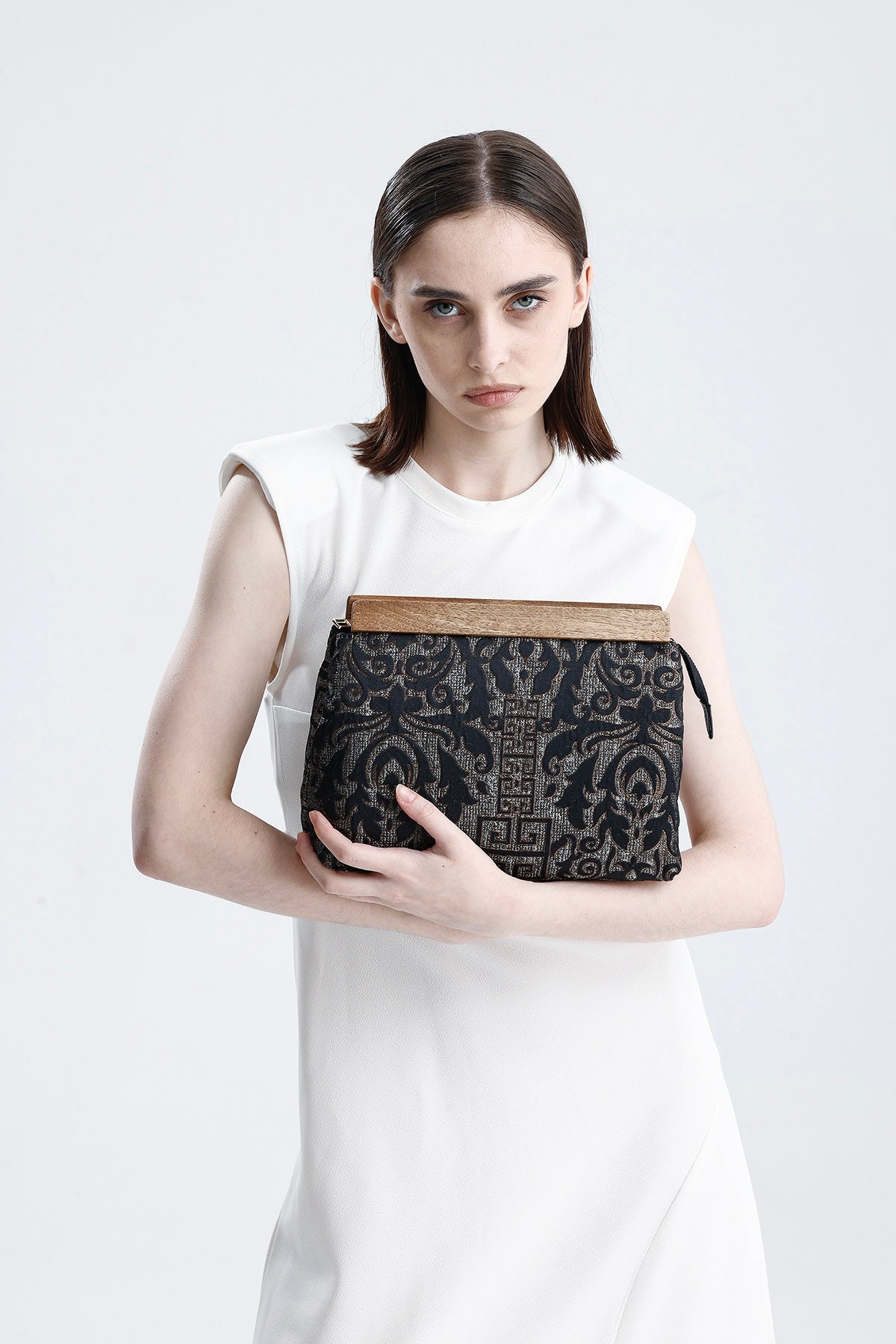 Heybes Kadın Otantik Desen Clutch Çanta