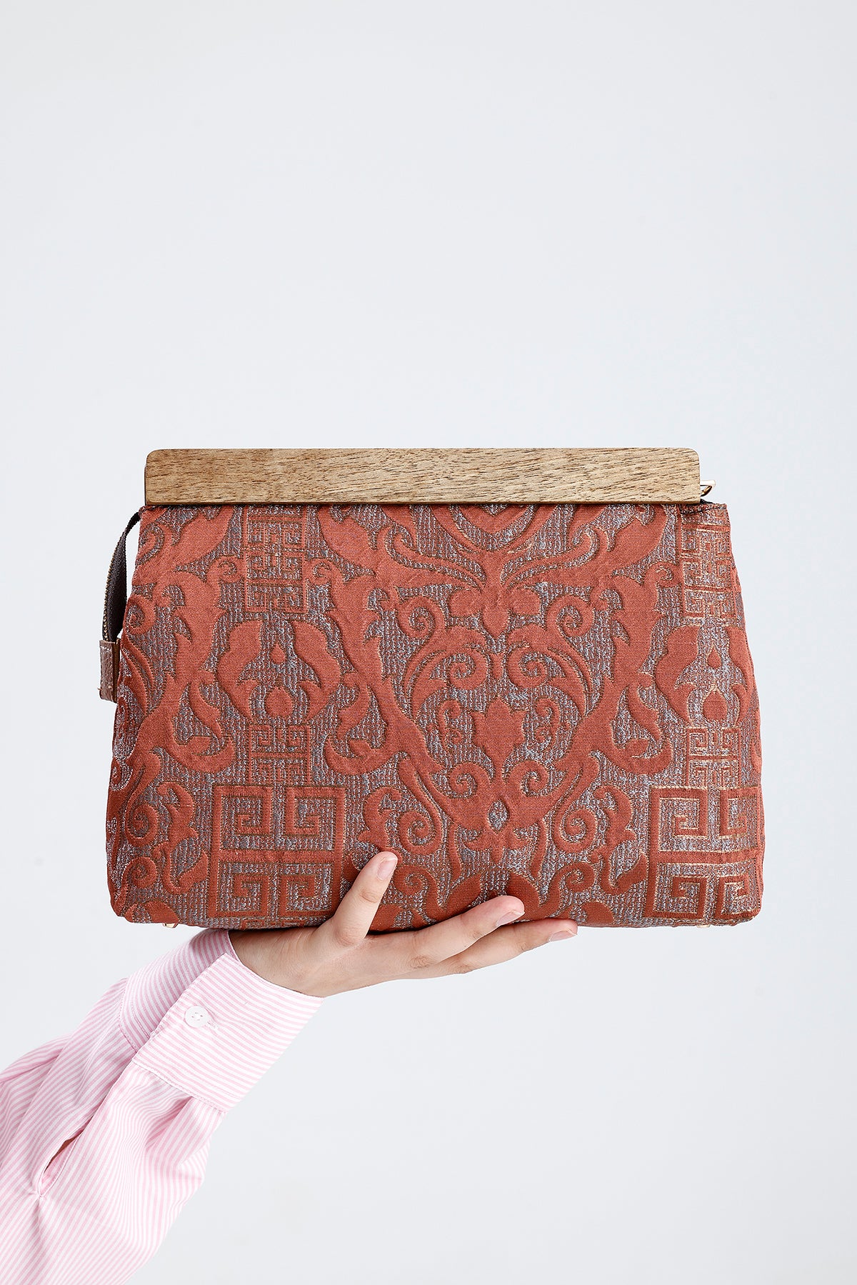 Heybes Kadın Otantik Desen Clutch Çanta