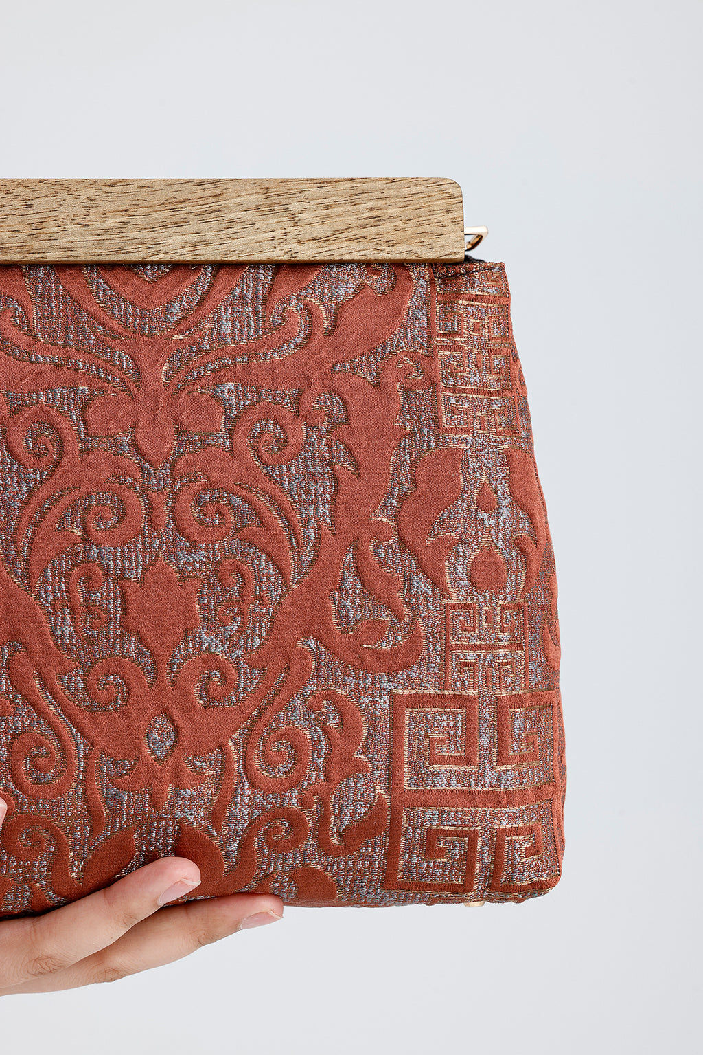 Heybes Kadın Otantik Desen Clutch Çanta