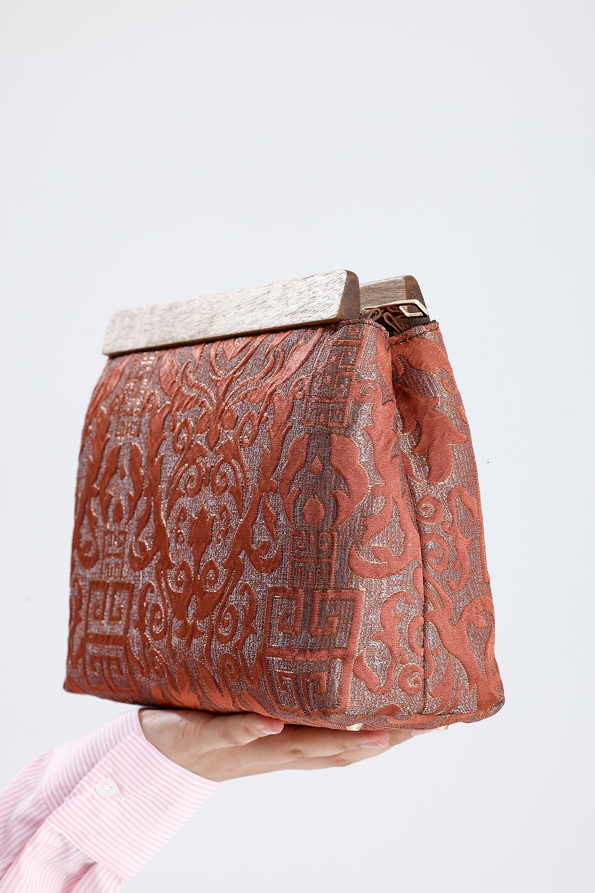 Heybes Kadın Otantik Desen Clutch Çanta
