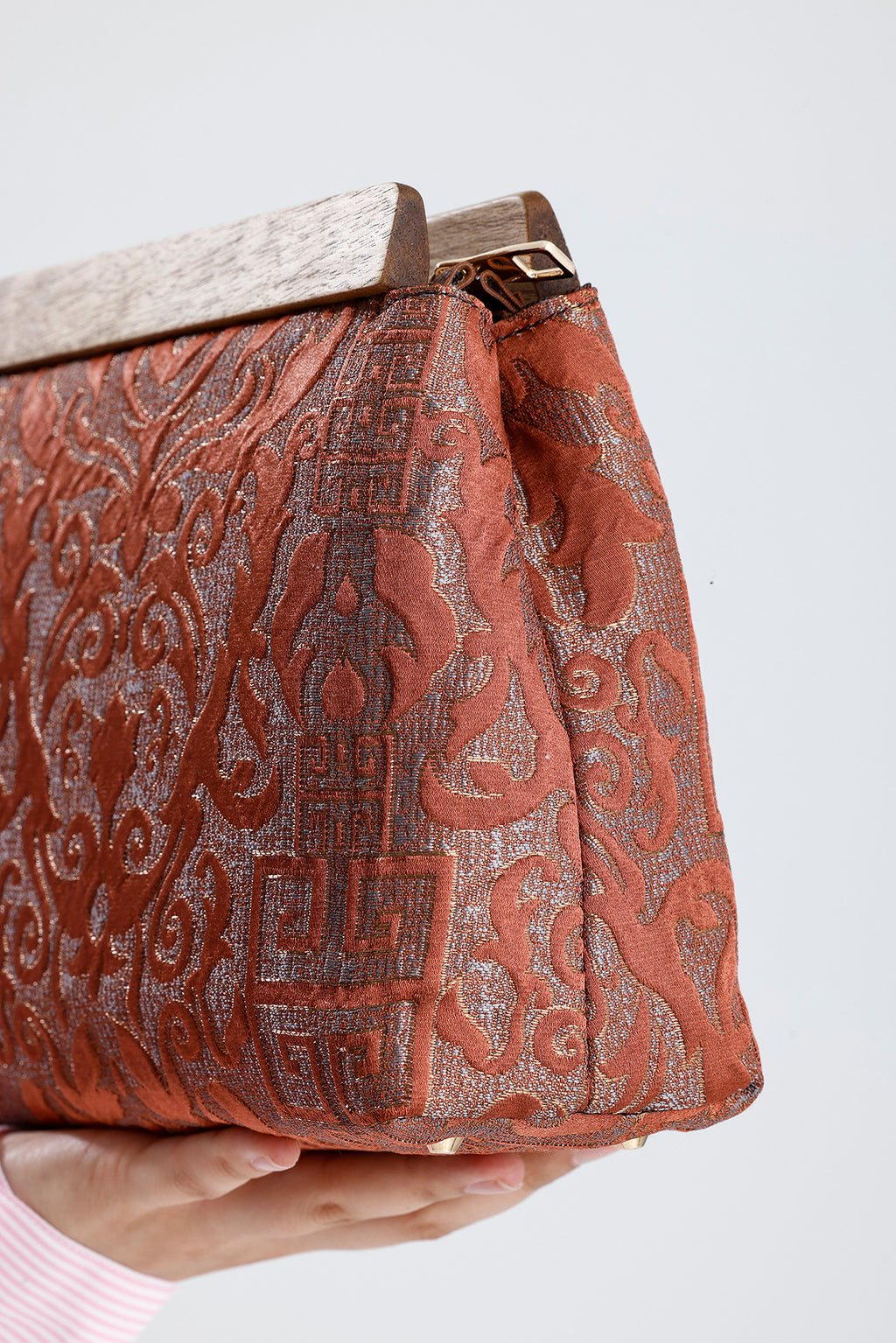 Heybes Kadın Otantik Desen Clutch Çanta