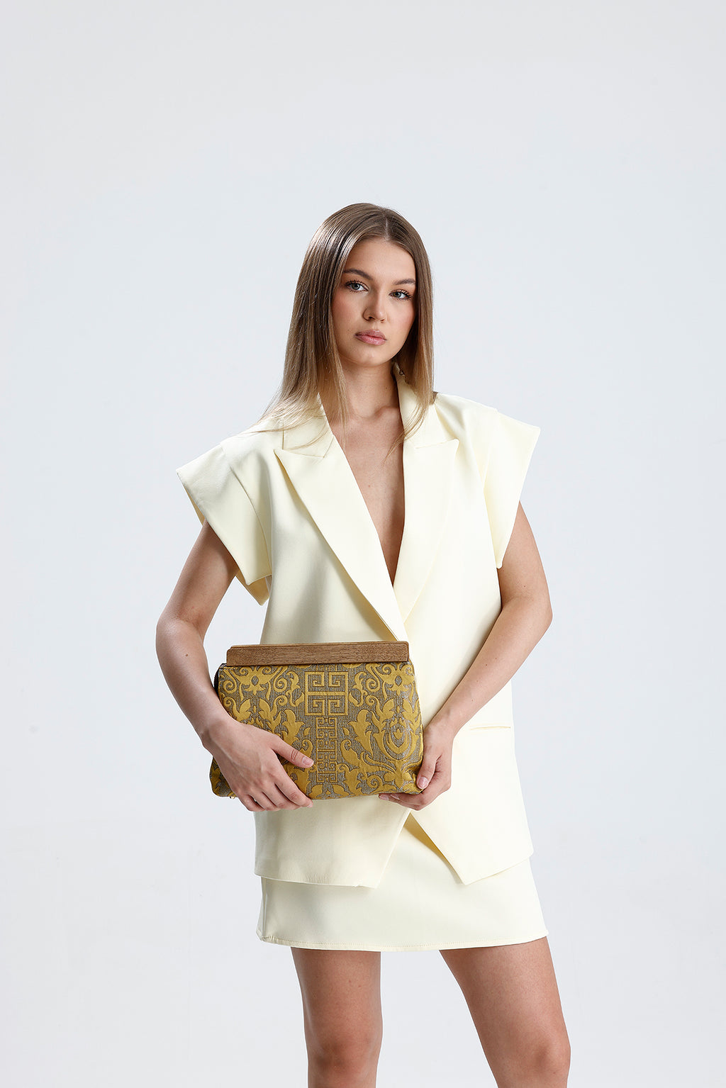 Heybes Kadın Otantik Desen Clutch Çanta