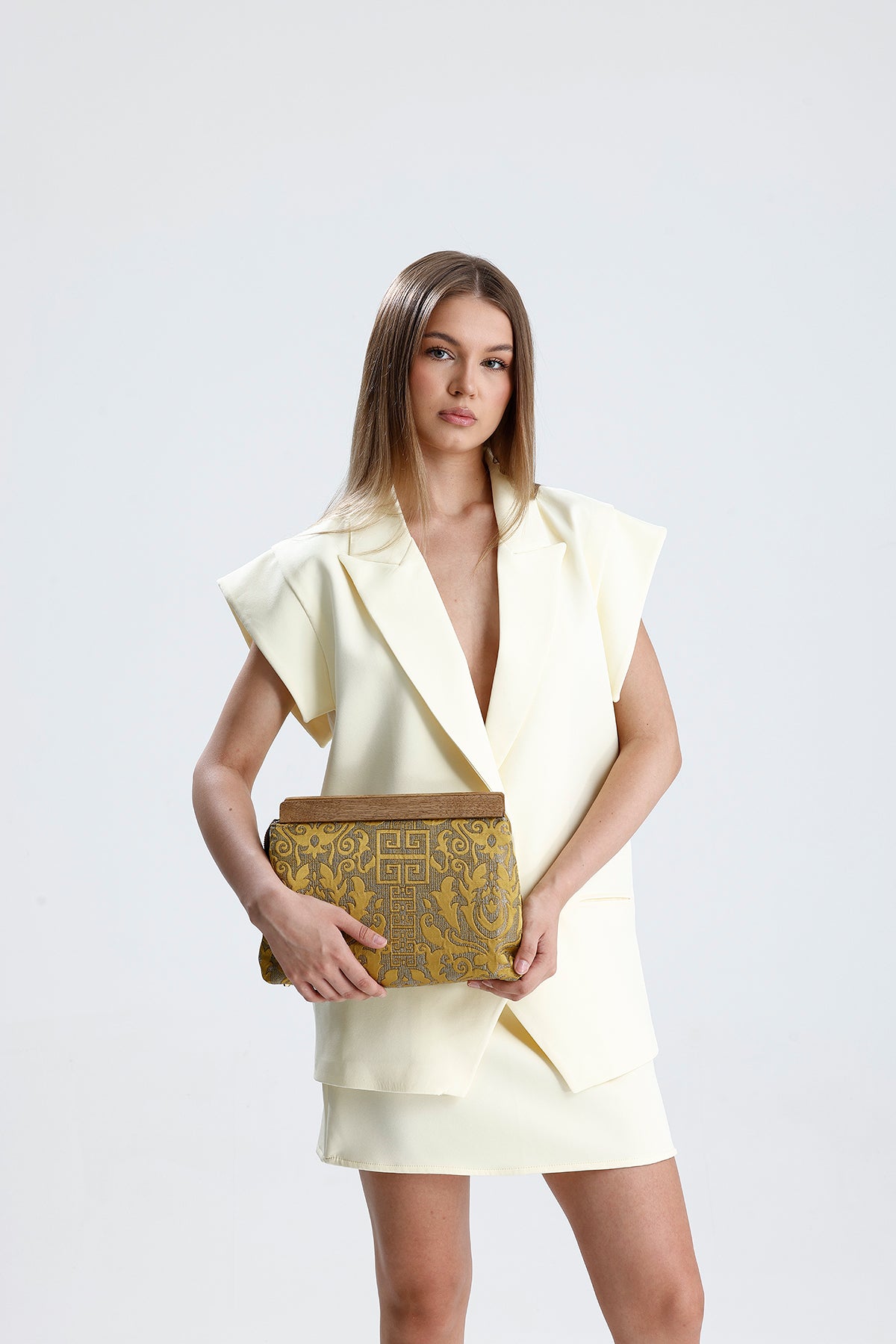 Heybes Kadın Otantik Desen Clutch Çanta