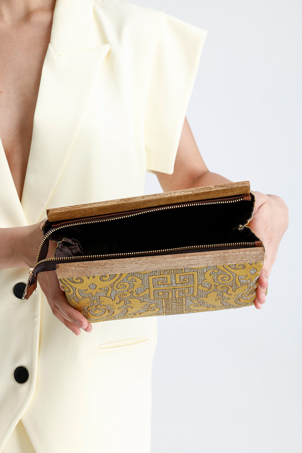 Heybes Kadın Otantik Desen Clutch Çanta