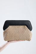 Heybes Kadın Çerçeveli Jüt Clutch El Çantası