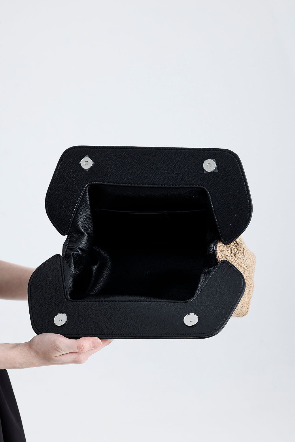 Heybes Kadın Çerçeveli Jüt Clutch El Çantası