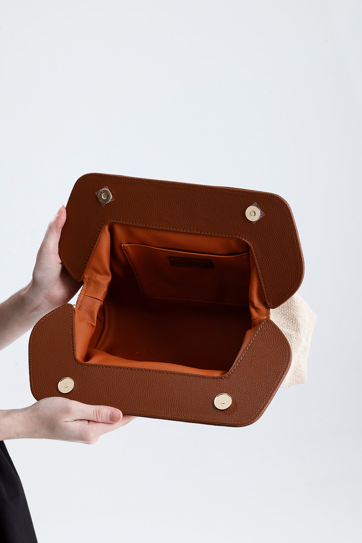 Heybes Kadın Çerçeveli Jüt Clutch El Çantası