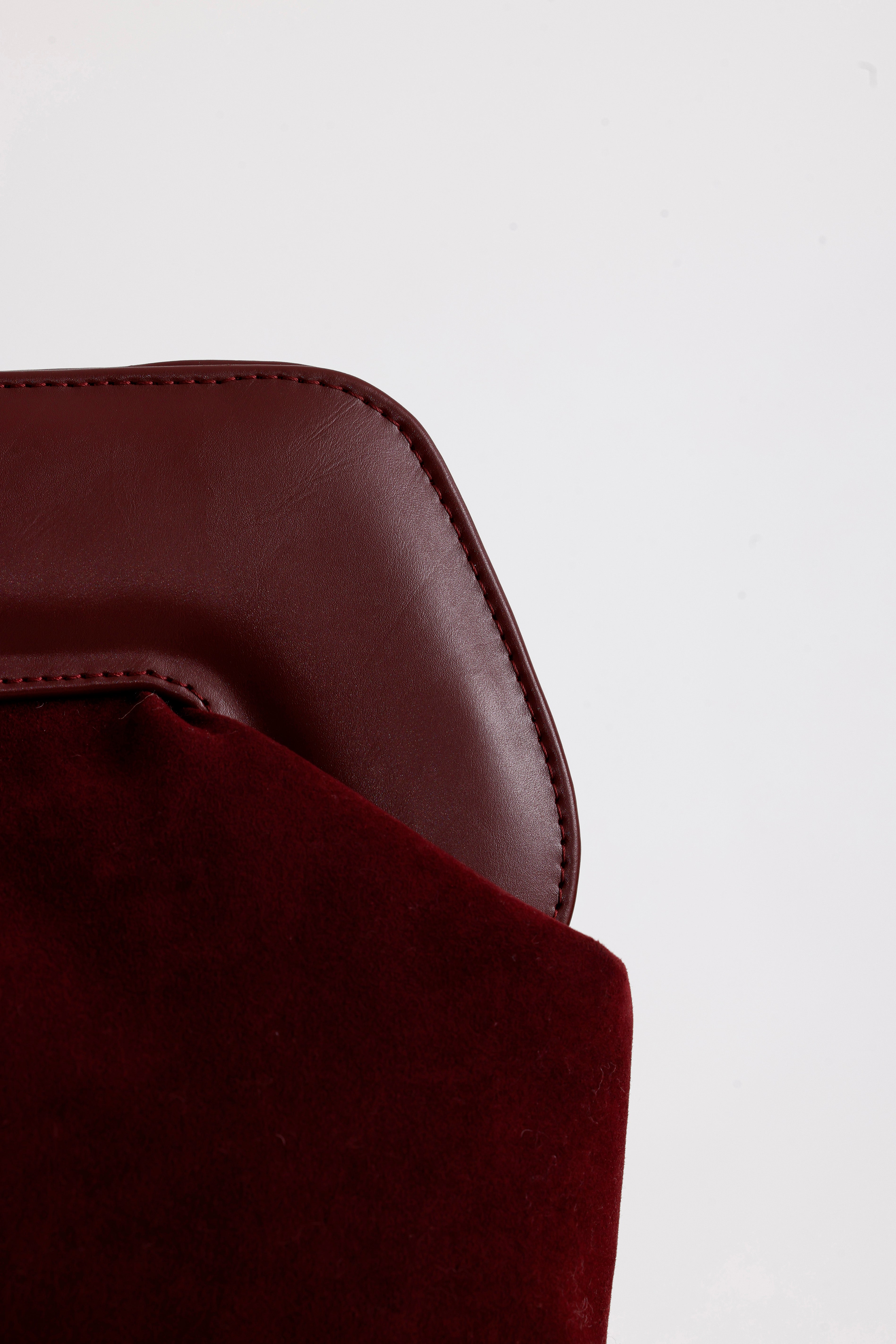 Heybes Kadın Deri Detaylı Süet Clutch El Çantası