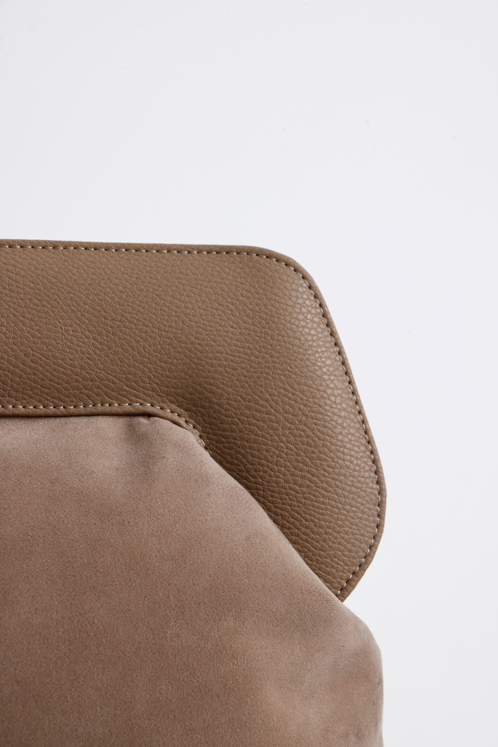 Heybes Kadın Deri Detaylı Süet Clutch El Çantası