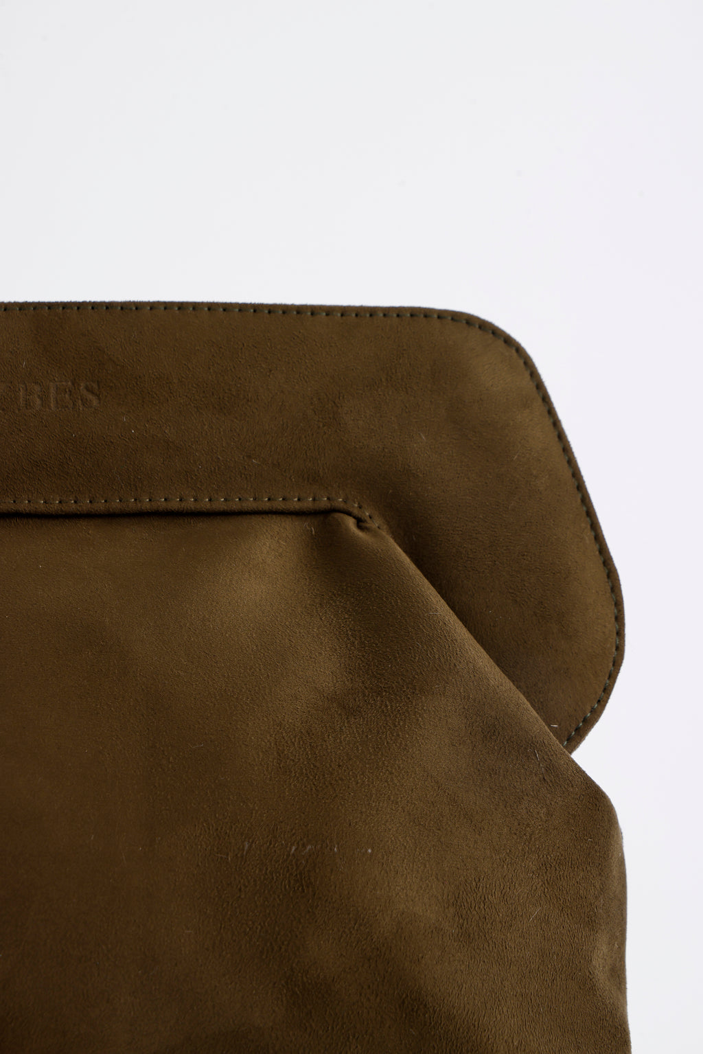 Heybes Kadın Deri Detaylı Süet Clutch El Çantası